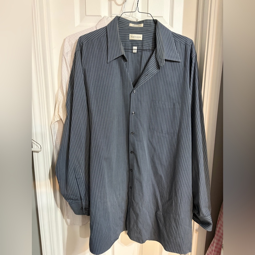 2 Van Heusen Button Down Dress Shirts